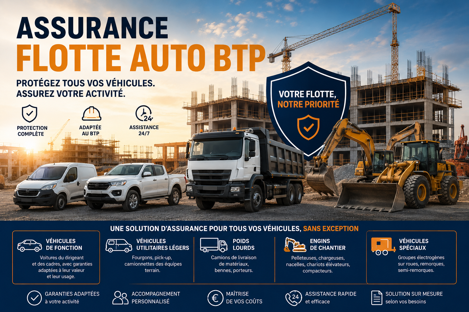 Assurance flotte automobile BTP - MAGA Assurances, courtier spécialisé