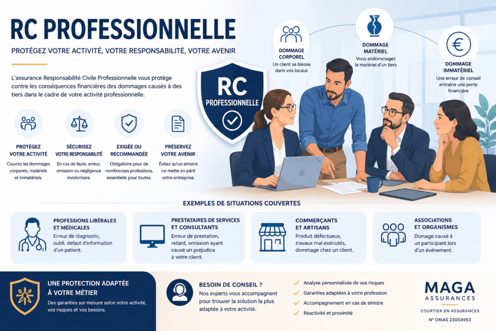 Assurance RC professionnelle pour les entreprises et professions libérales – MAGA Assurances